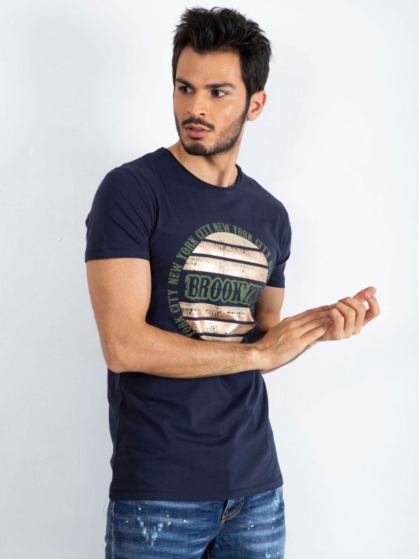 Navy blue men's t-shirt Brooklyn