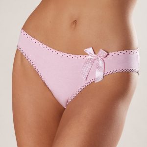 Pale pink polka dot panties