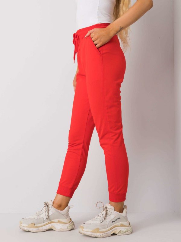 Red sweatpants for women Shaila