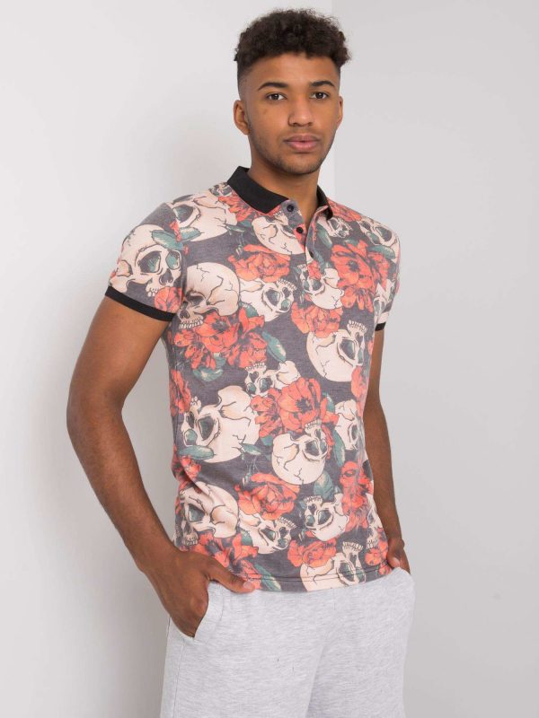 Grey Grayson Printed Men's Polo Shirt