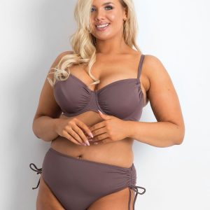 Brown Plus Size Swimsuit Astonished