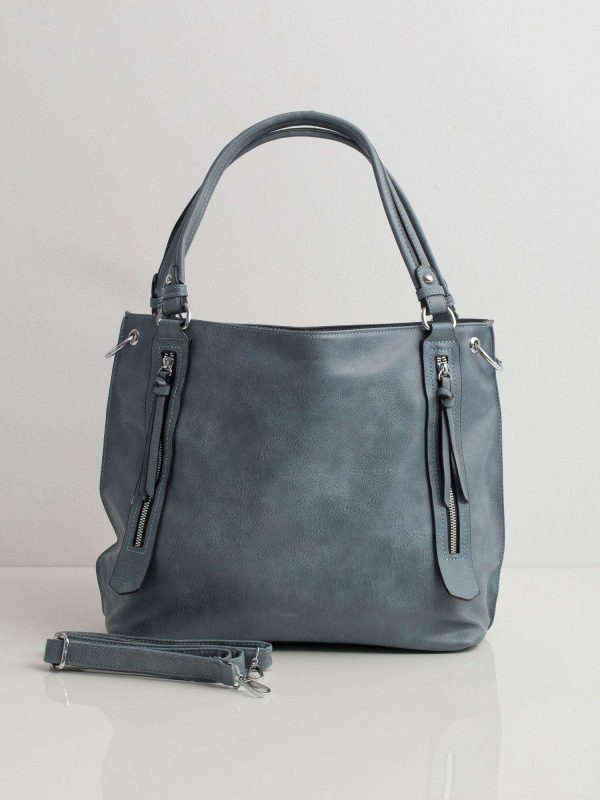 Blue women's bag city bag