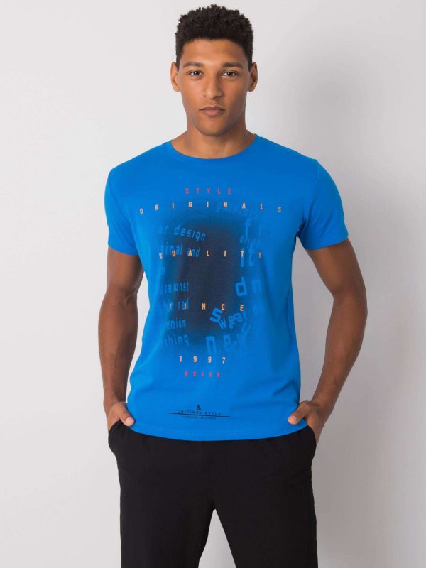 Blue Lawson Cotton Men's T-Shirt