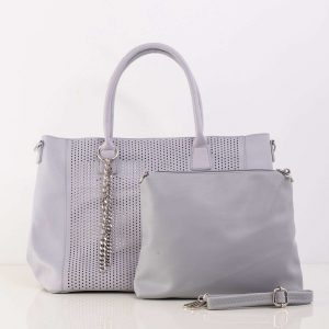 Gray openwork bag