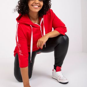 Miley red sweatshirt plus size cotton