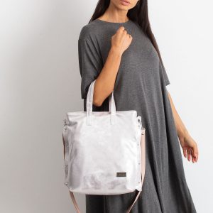 Silver-Pink Soft Bag