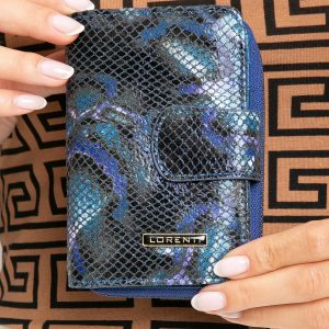 Blue Patterns Leather Wallet