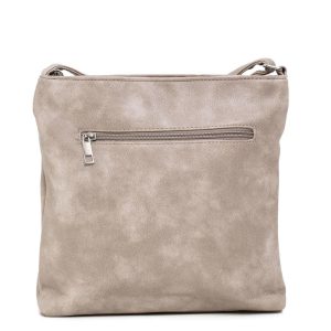 Dark beige leatherette handbag