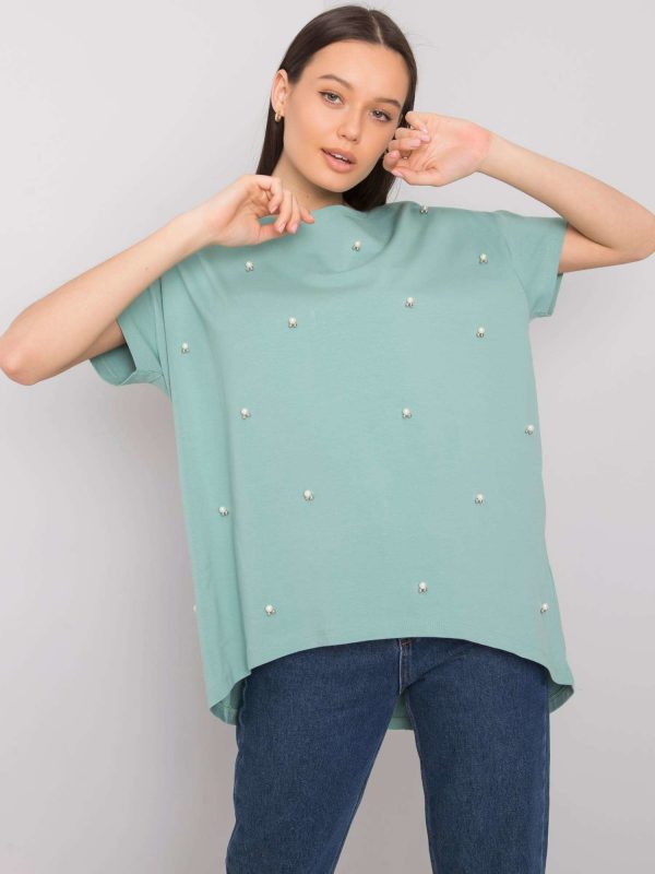 Green blouse with Etty applique