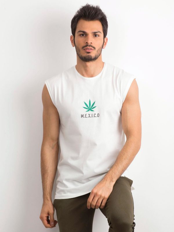 White T-shirt for men with print