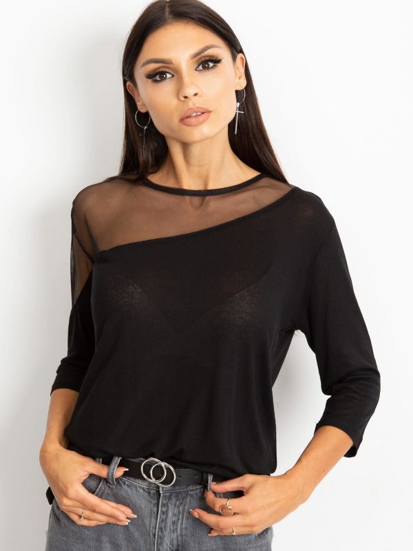 RUE PARIS Event Black Blouse