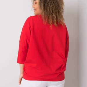 Women's Red Blouse in Cotton Filippa