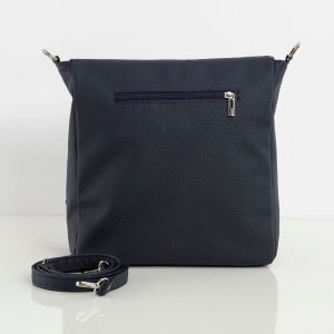 Navy blue eco-leather women's bag