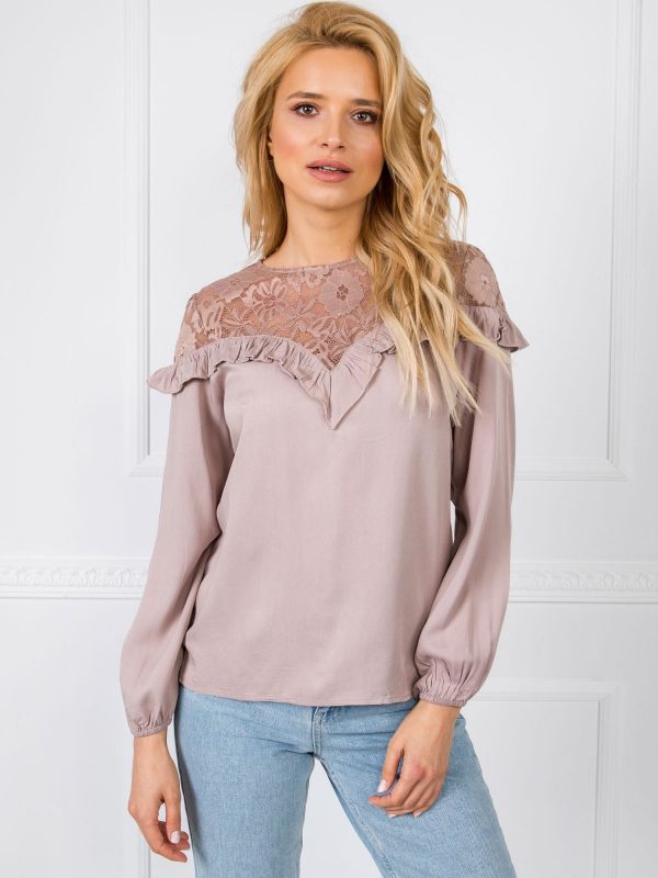 Dark beige blouse Light RUE PARIS