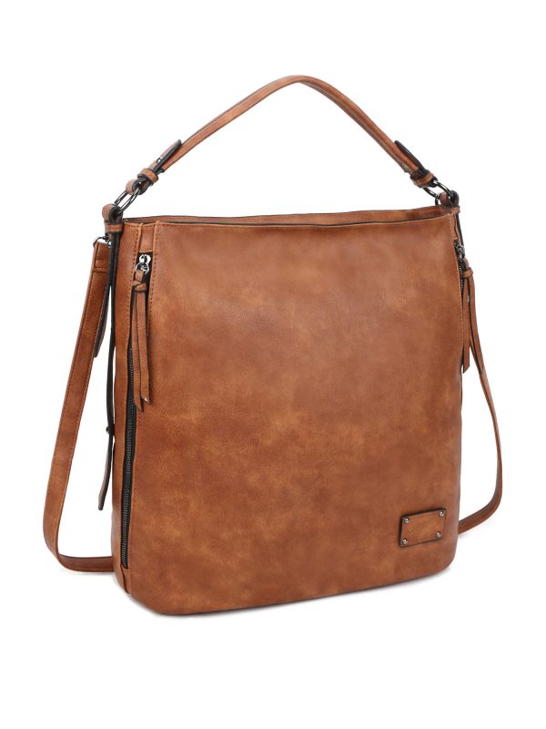 Brown urban bag with LUIGISANTO handle