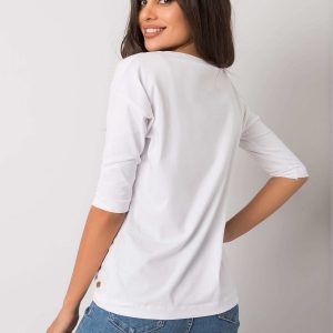 Women's white cotton blouse Claude