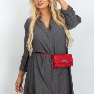 RUE PARIS Dark Grey Plus Size Dress Jessica