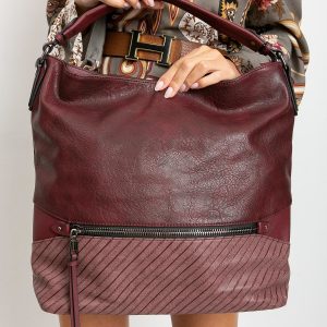 Burgundy shoulder bag