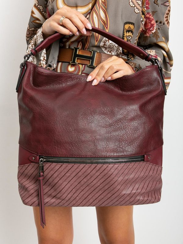 Burgundy shoulder bag