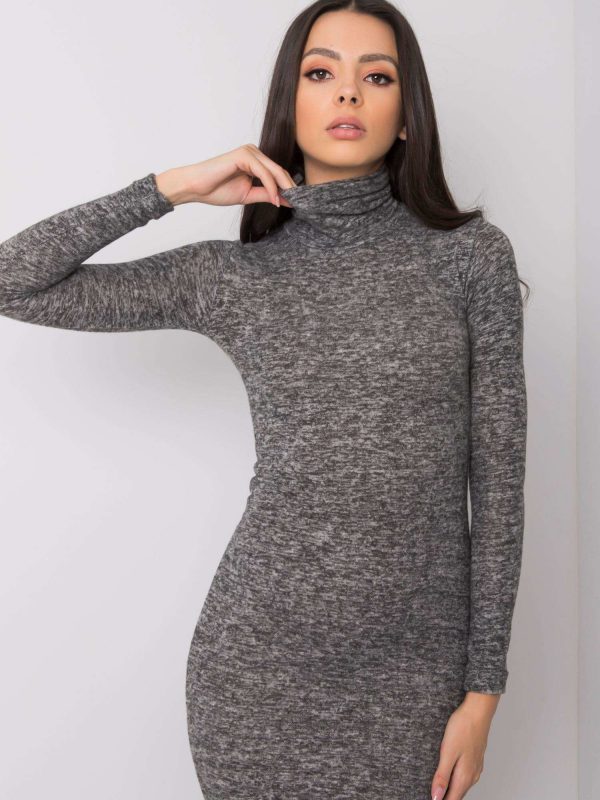 Dark grey melange dress Ercilia RUE PARIS