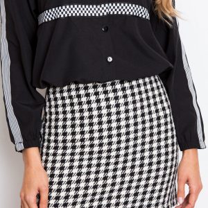 RUE PARIS Ishani black and white skirt