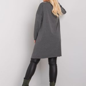 Dark gray tunic plus size with Lara pockets