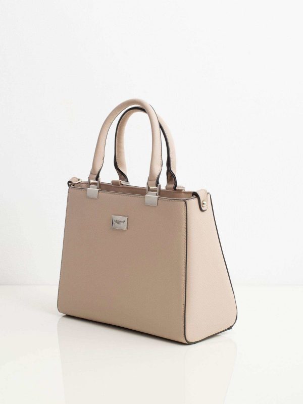 Beige saffiano bag