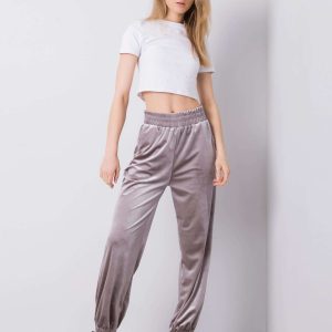 Grey velour sweatpants Dianne RUE PARIS