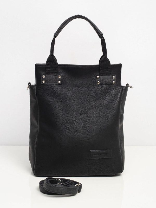 Black Women's Eco Leather Shoulder Bag