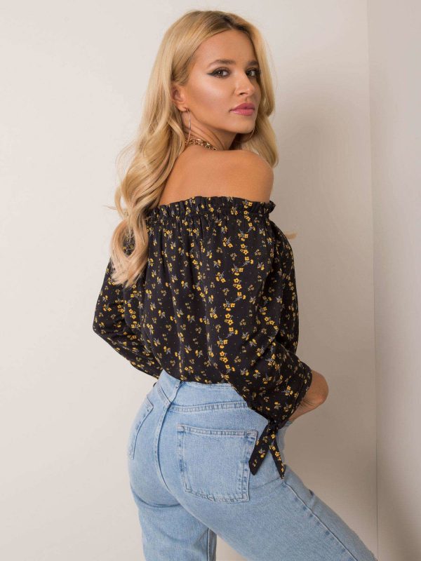 Black and yellow blouse Meadow SUBLEVEL