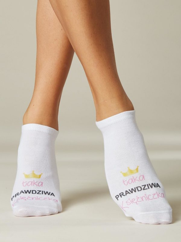 Women's socks with inscription