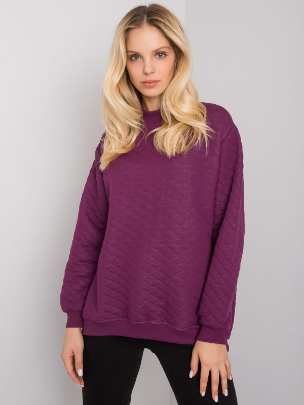 Purple Quilted Sweatshirt Chloe