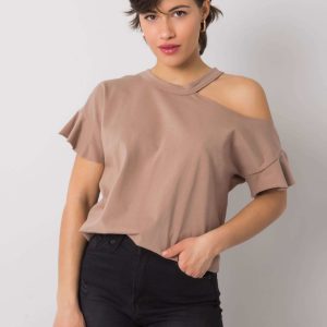 Dark beige blouse Rosalee