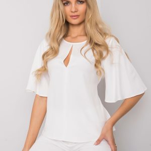 White blouse with tie Mayssa RUE PARIS