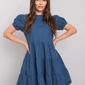 Dark blue denim dress Anissa RUE PARIS