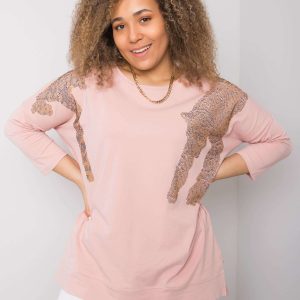 Dirty pink blouse with Ginevra applique