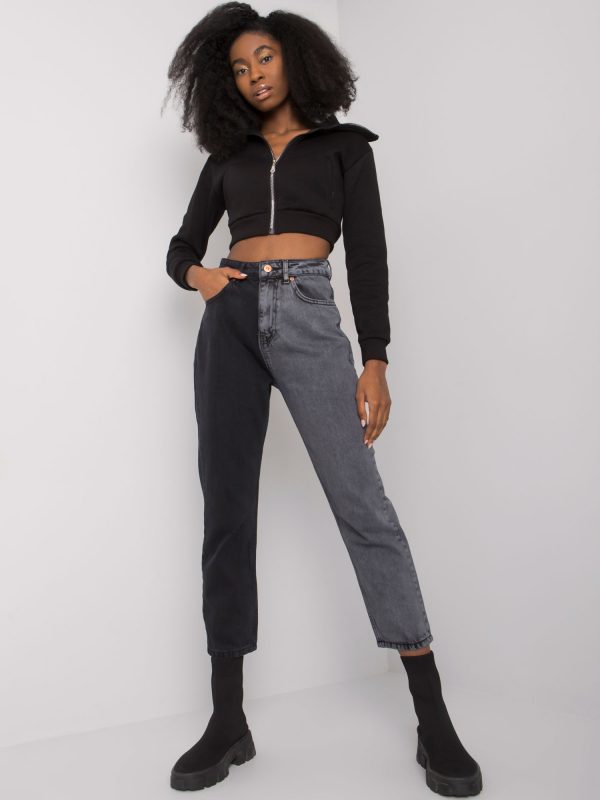 Black and grey pants mom jeans Domenica