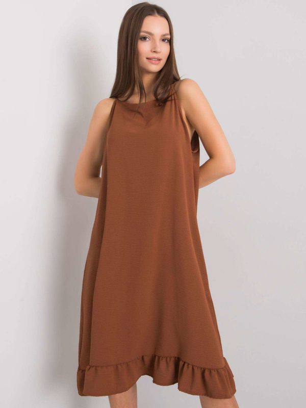 Simone Brown Strap Dress