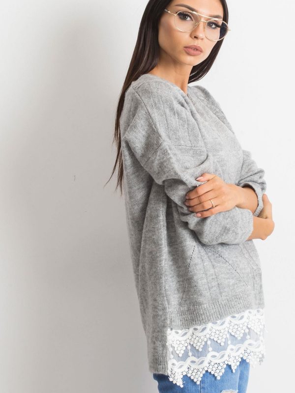 RUE PARIS Grey sweater World