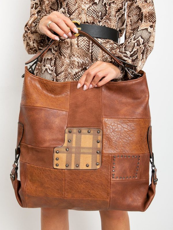 Brown Large Eco Leather Bag