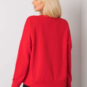 Frose RUE PARIS red frill sweatshirt