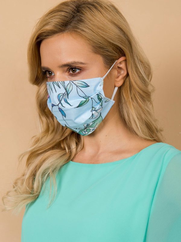 Light blue reusable protective mask