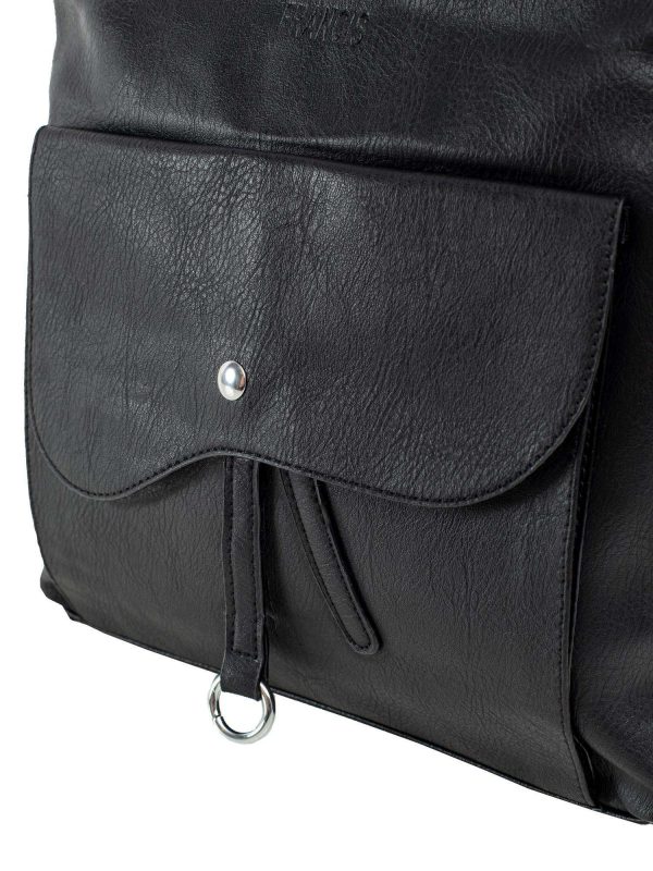 Black bag with decorative pocket