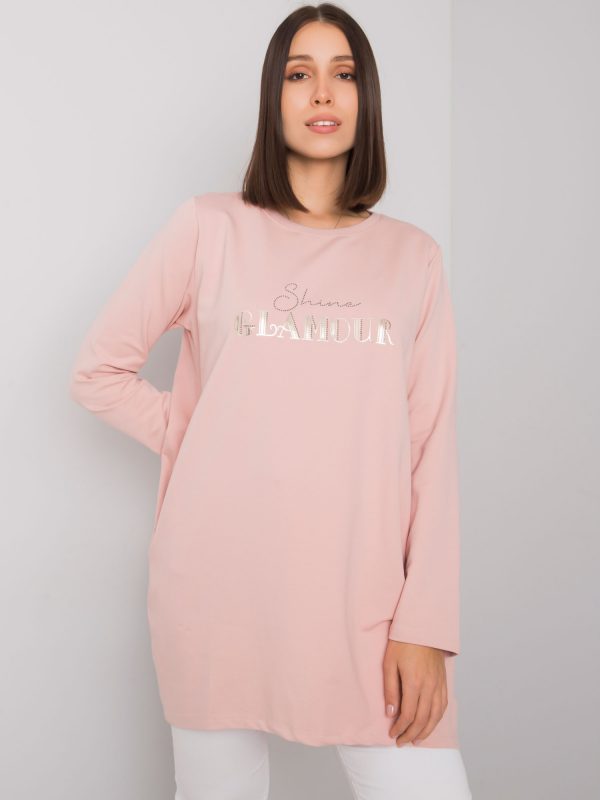 Dirty pink tunic plus size with Alexiah pockets