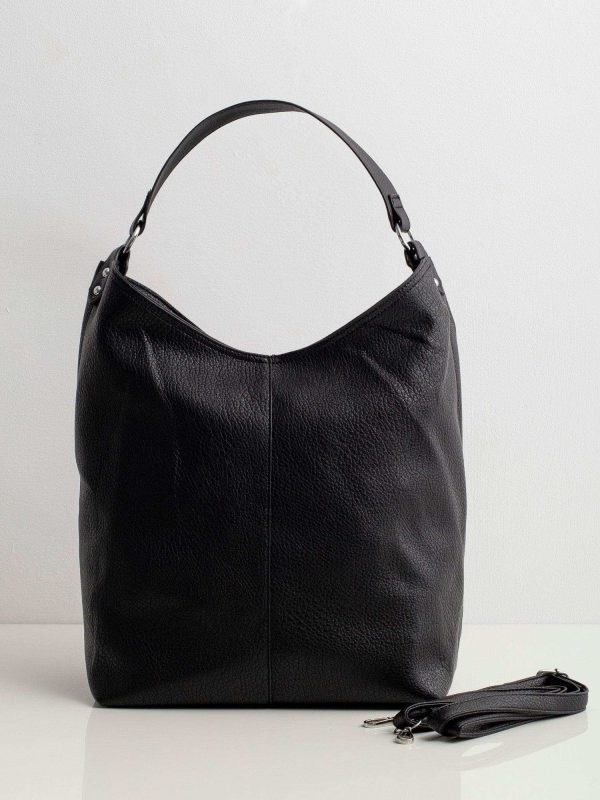 Black Soft Shoulder Bag