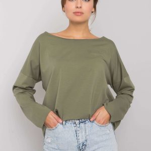 Khaki Leyah Long Sleeve Blouse