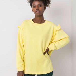 Yellow sweatshirt with frills Monserrat