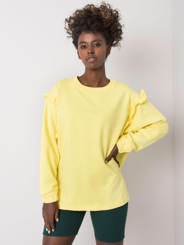 Yellow sweatshirt with frills Monserrat