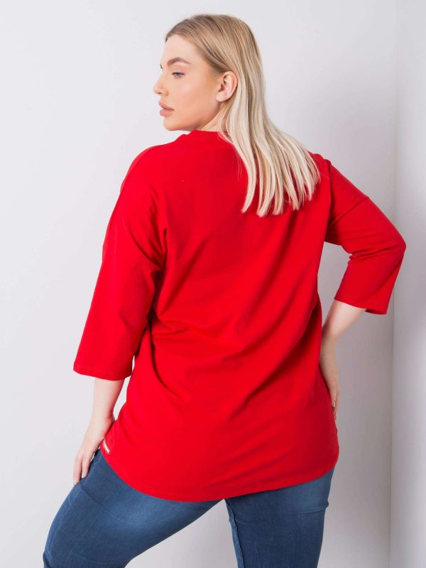 Red plus size blouse Truth