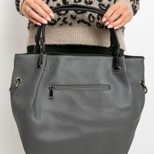 Grey bag with quilting